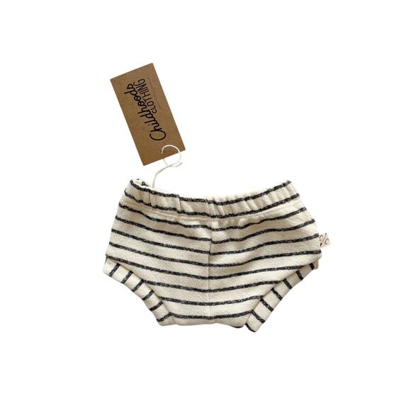 NWT Childhoods Shorties In Natural Stripe Size 0-3m - Picture 2 of 3